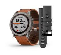 Смарт-часы Garmin Fenix 7X Sapphire Solar Titanium w. Chestnut Leather Band (010-02541-19)