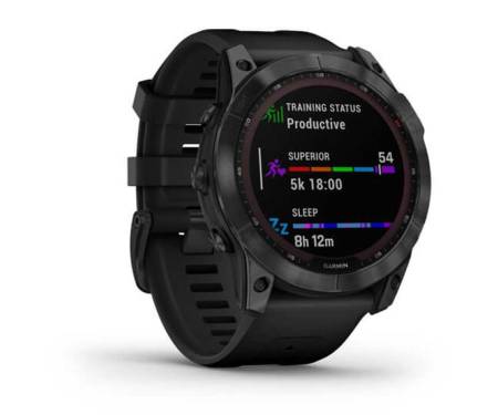 Смарт-часы Garmin Fenix 7X Sapphire S. Black DLC Titanium w. Black Band (010-02541-22/23)