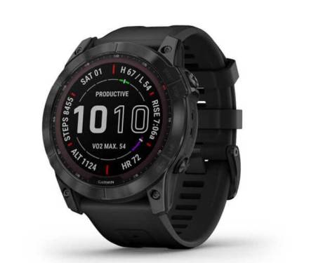 Смарт-часы Garmin Fenix 7X Sapphire S. Black DLC Titanium w. Black Band (010-02541-22/23)