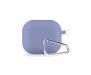 Чохол для Airpods 3 Liquid Silicone Case с карабином Blueo Lavender Gray 1