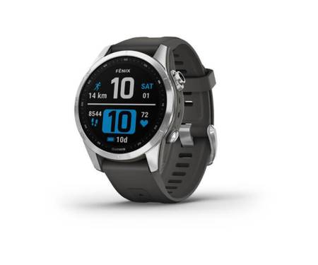 Смарт-годинник Garmin Fenix 7S Silver with Graphite Band (010-02539-00/01)