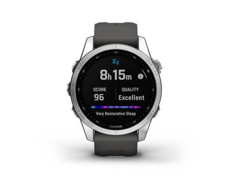 Смарт-годинник Garmin Fenix 7S Silver with Graphite Band (010-02539-00/01)