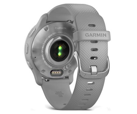 Смарт-часы Garmin Venu 2 Plus Silver S. Steel Bezel w. Powder G. Case and S. Band (010-02496-00/10)