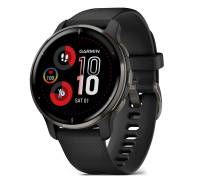 Смарт-часы Garmin Venu 2 Plus Slate Stainless Steel Bezel with Black Case and Silicone Band (010-02496-01/11)