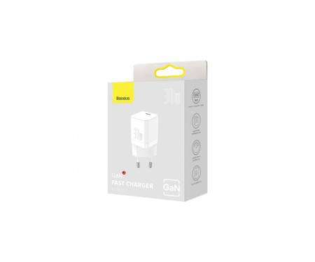 Сетевое зарядное устройство Baseus GaN3 Fast Charger 1C 30W (CCGN010102) White