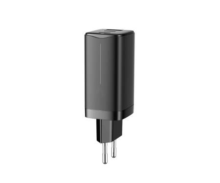 Сетевое зарядное устройство WIWU GaN Charger EU standard 65W Black (GTC-6521)