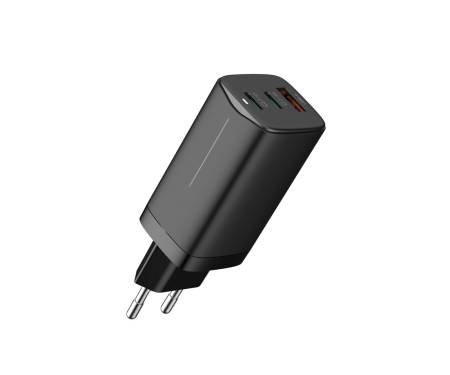 Сетевое зарядное устройство WIWU GaN Charger EU standard 65W Black (GTC-6521)