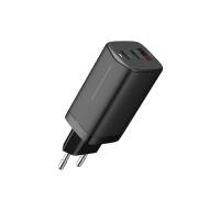 Сетевое зарядное устройство WIWU GaN Charger EU standard 65W Black (GTC-6521)
