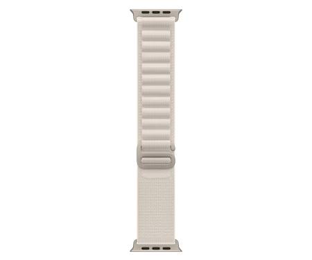 Apple Watch Ultra GPS + Cellular 49mm Titanium Case with Starlight Alpine Loop - Medium (MQF03/MQFR3) 3