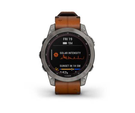 Смарт-часы Garmin Fenix 7 Sapphire Solar Titanium with Chestnut Leather Band (010-02540-31) 2