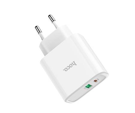 Сетевое зарядное устройство Hoco C57A Speed charger PD+QC3.0 charger(EU) 2USB 3.1A White 1