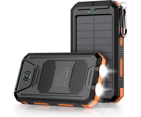 Power Bank Mregb Solar Charger 36800mAh 5V3 Built-in Powerful Flashlight IPX7 Orange (YD-886) 1