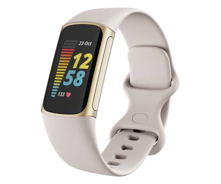 Смарт-часы Fitbit Charge 5 Lunar White/Soft Gold Stainless Steel (FB421GLWT) 1