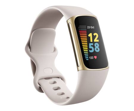 Смарт-часы Fitbit Charge 5 Lunar White/Soft Gold Stainless Steel (FB421GLWT) 3