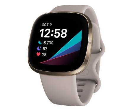Смарт-часы Fitbit Sense Lunar White / Soft Gold Stainless Steel 1