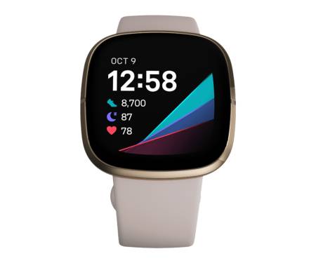 Смарт-часы Fitbit Sense Lunar White / Soft Gold Stainless Steel 2