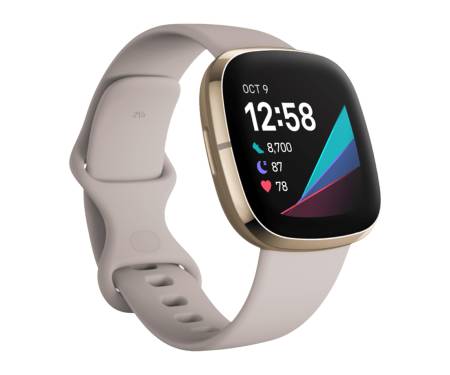 Смарт-часы Fitbit Sense Lunar White / Soft Gold Stainless Steel 3