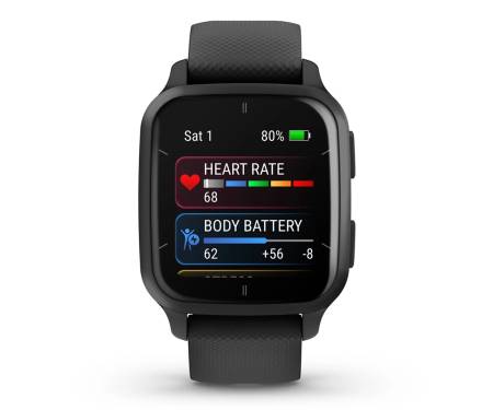 Смарт-часы Garmin Venu Sq 2 – Music Edition Slate Aluminum Bezel with Black Case and Silicone Band (010-02700-00/10) 2