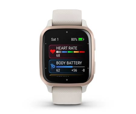 Смарт-часы Garmin Venu Sq 2 – Music Edition Peach Gold Al. Bezel w. Ivory Case and S. Band (010-02700-01/11) 2