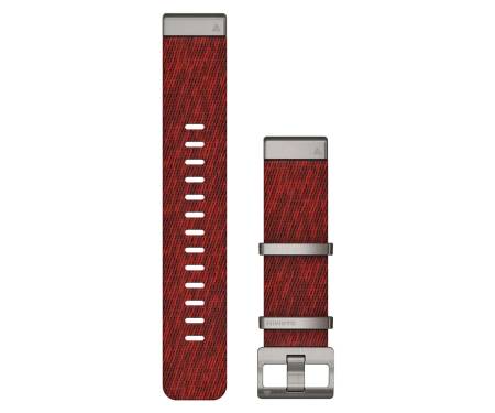 Ремешок Garmin QuickFit 22 Watch Bands Jacquard-weave Nylon Strap – Red (010-12738-22) 1