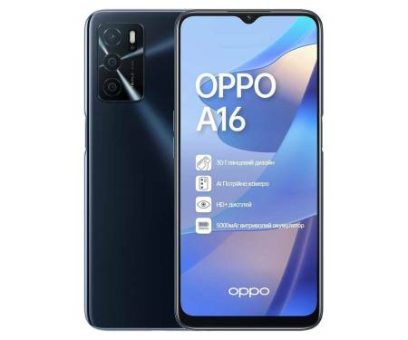 Смартфон OPPO A16 4/64GB Crystal Black 1