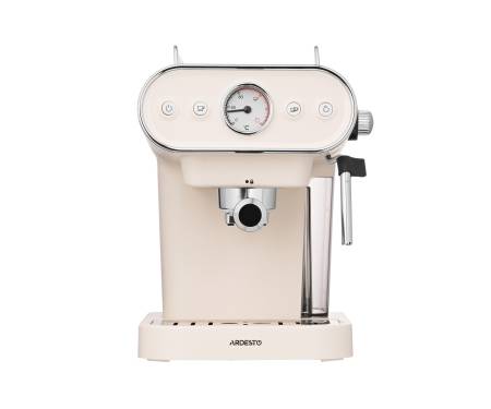 ARDESTO Кофеварка FCM-E15BG - 1050 Вт/рожковая/ резервуар 1.2 л./бежевый+металл