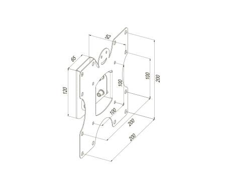 KSL Наклонное крепление для ТВ 19-43" WMB-4021N