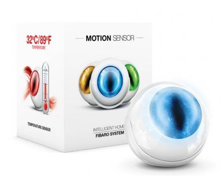 Fibaro Умный датчик движения Motion Sensor 3в1, Z-Wave, 3V CR123A, сенсор темп.+ освещения, белый