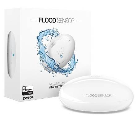 Fibaro Умный датчик протечки воды Flood Sensor, Z-Wave, 3V CR123A, 12-24V DC, белый