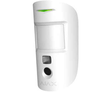 Ajax Датчик движения с камерой MotionCam, PhOD,Беспроводной, Jeweller, Белый