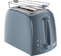 Russell Hobbs Тостер 21644-56 Textures Grey, 850 Вт, 2 слота, 6 настроек степени поджарки, серый
