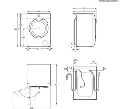 Electrolux Стирально-сушильная машина фронтальная EW7WO368SU
