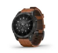 Смарт-часы Garmin Epix (Gen 2) Sapphire - B. Titanium w. Chestnut L. Band (010-02582-30)