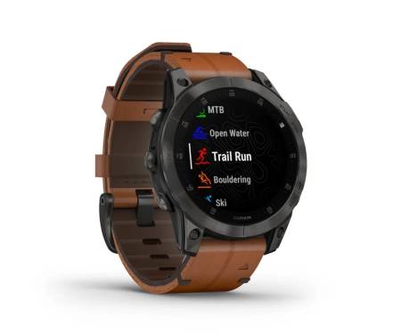 Смарт-часы Garmin Epix (Gen 2) Sapphire - B. Titanium w. Chestnut L. Band (010-02582-30)