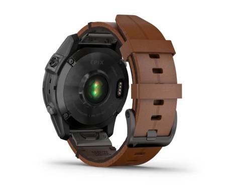 Смарт-часы Garmin Epix (Gen 2) Sapphire - B. Titanium w. Chestnut L. Band (010-02582-30)