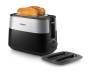 Philips Тостер Daily Collection, 830Вт, пластик, крышка от пыли, черный