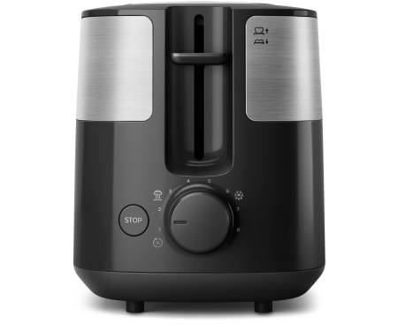 Philips Тостер Daily Collection, 830Вт, пластик, крышка от пыли, черный