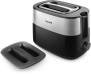 Philips Тостер Daily Collection, 830Вт, пластик, крышка от пыли, черный