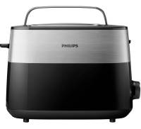 Philips Тостер Daily Collection, 830Вт, пластик, крышка от пыли, черный