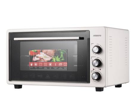 ARDESTO Электрическая мини-печь MEO-S50FBG - 1600Вт/50 л./конвекция/таймер/двойное стекло/бежевая