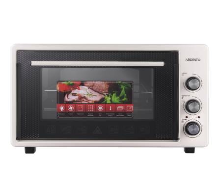 ARDESTO Электрическая мини-печь MEO-S50FBG - 1600Вт/50 л./конвекция/таймер/двойное стекло/бежевая
