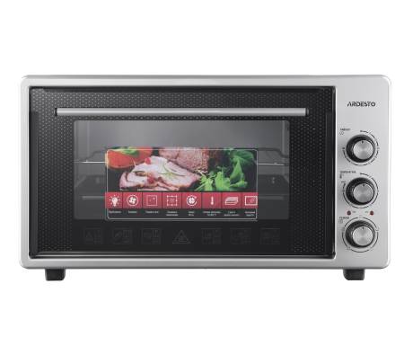 ARDESTO Электрическая мини-печь Ardesto MEO-S45FGG - 1600Вт/45 л./конвекция/таймер/двойное стекло/серая