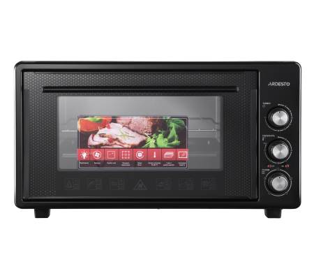 ARDESTO Электрическая мини-печь MEO-S45FGB - 1600Вт/45 л./конвекция/таймер/двойное стекло/черная