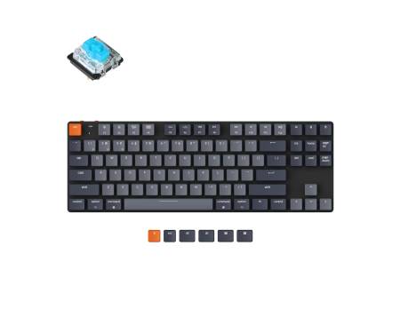 Keychron Клавиатура K1SE 87 Key Gateron Blue White Led WL UA Black