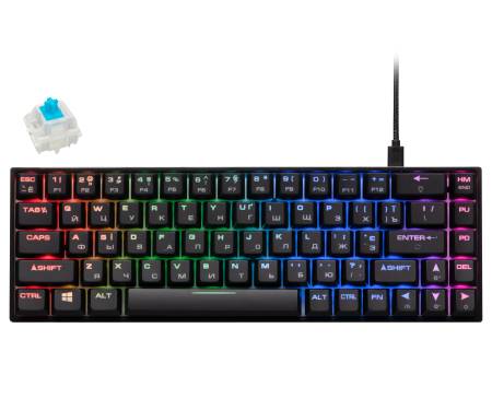 2E Gaming Клавиатура игровая KG370 RGB 68key Gateron Blue Switch USB Black Ukr