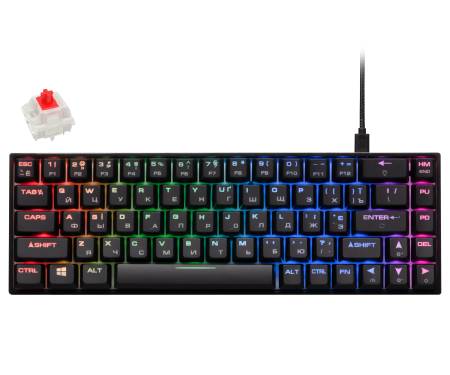 2E Gaming Клавиатура игровая KG370 RGB 68key Gateron Red Switch USB Black Ukr