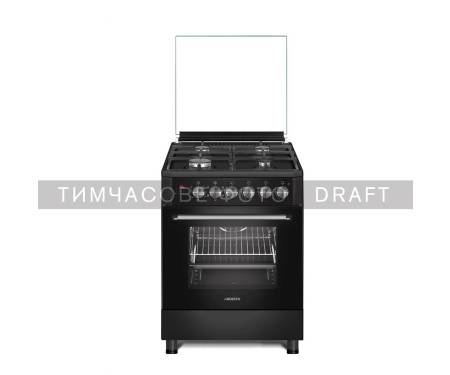 ARDESTO Плита комби Elegance, 60x60см, конвекция, чугун, подсветка, форсунки LPG, черный