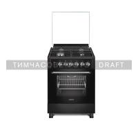 ARDESTO Плита комби Elegance, 60x60см, конвекция, чугун, подсветка, форсунки LPG, черный