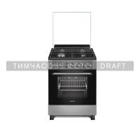 ARDESTO Плита комби Elegance, 66л, 60x60см, конвекция, чугун, подсветка, форсунки LPG, серый