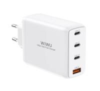 Мережевий зарядний пристрій WIWU TR257-AEU 120W 4in1 Mini GaN Quick Charger, EU Plug(White)